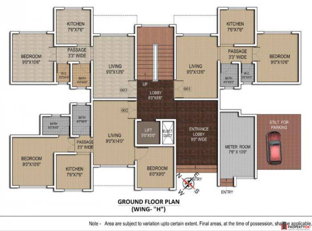 Kohinoor Castles Ground Floor Plan