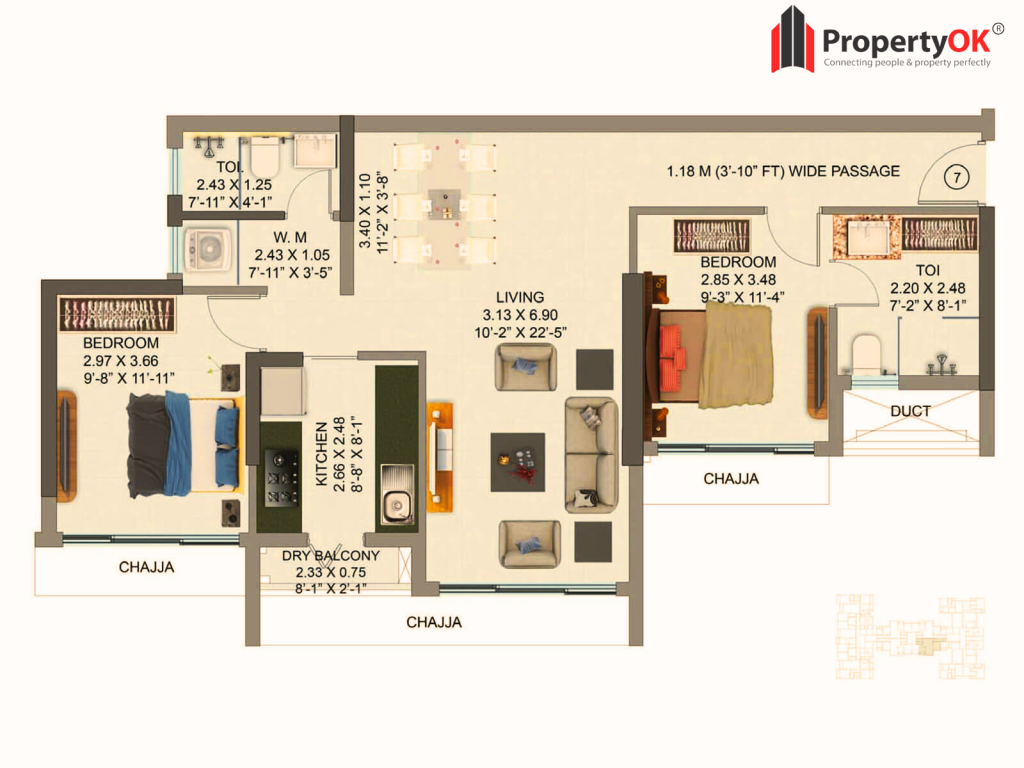 Raheja Ascenio Floor Plan 1