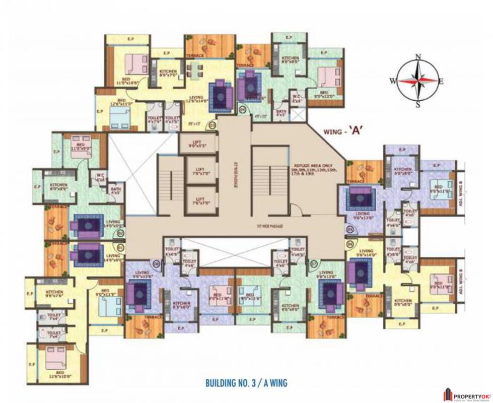 Raj Vaibhav NX Wing A floor plan