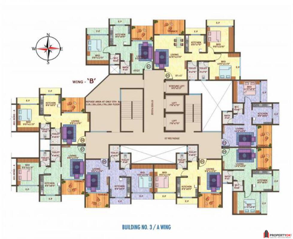 Raj Vaibhav NX Wing B floor plan