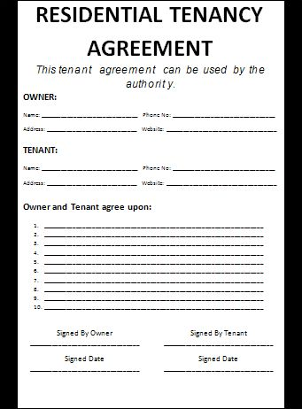 Rental Agreement Template 2