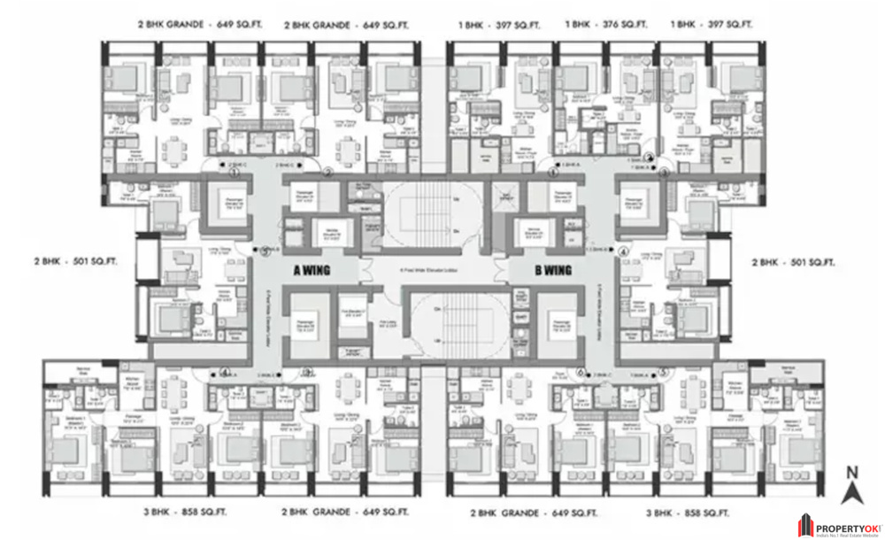 Transcon Triumph Tower 3 Floor Plan