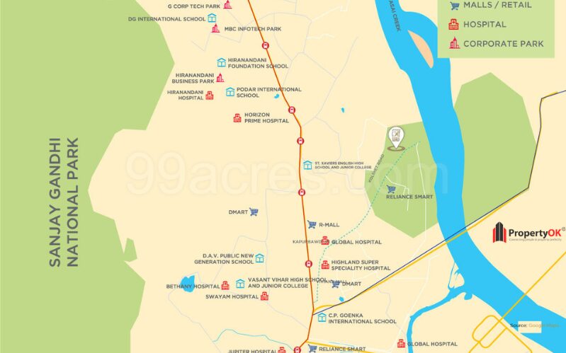 Location Advantages of Runwal Codename Enchanted Kolshet